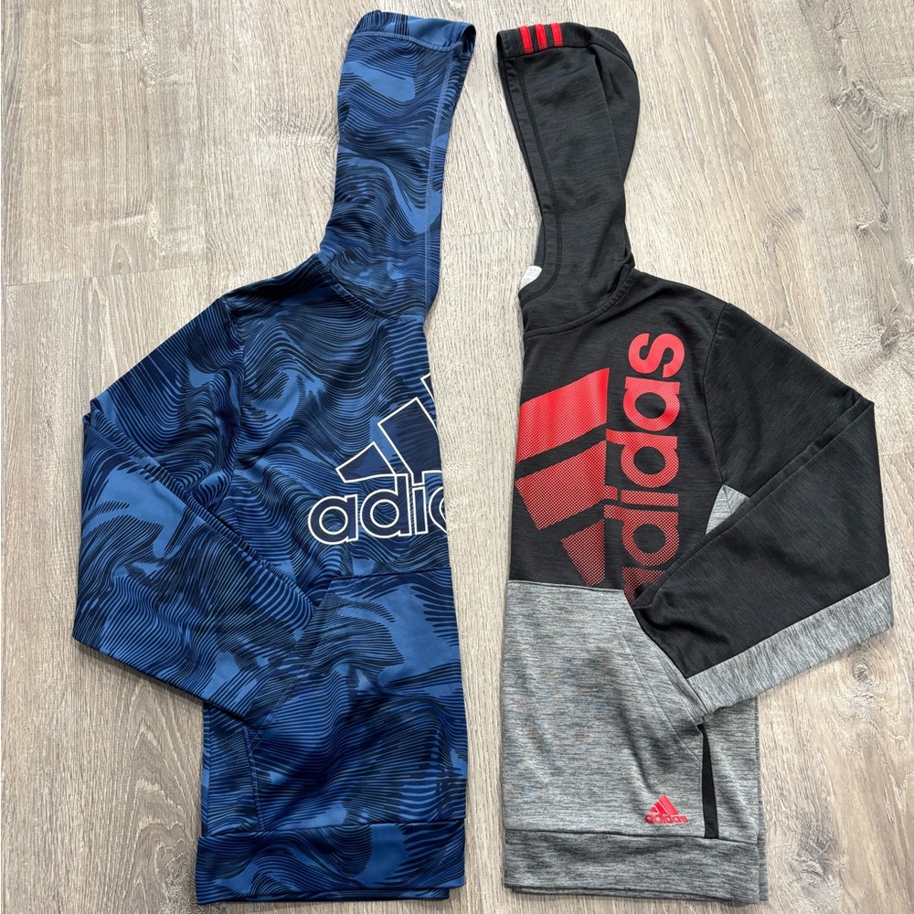 Adidas Blue and Black Hoodies Sweatshirt bundle